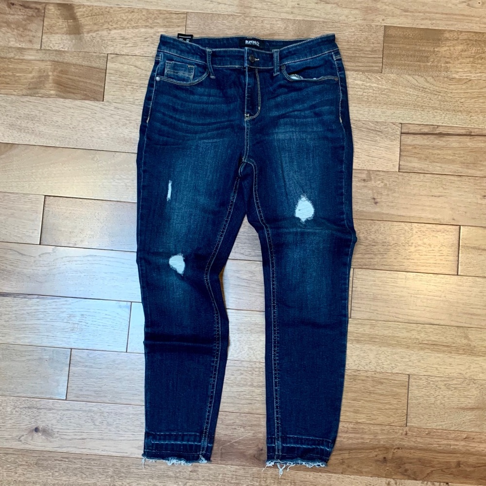 Buffalo David Bitton frayed ankle Jeans Sz 6